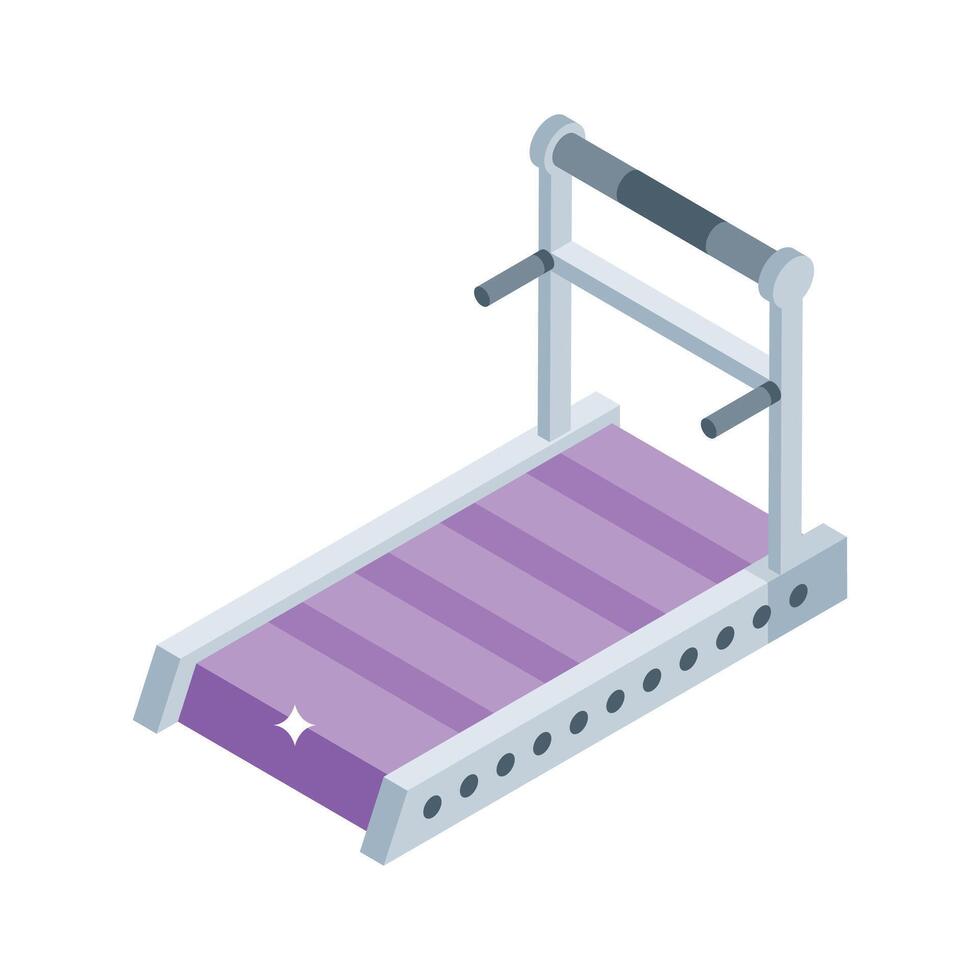 Get a glimpse of this isometric treadmill machine vector