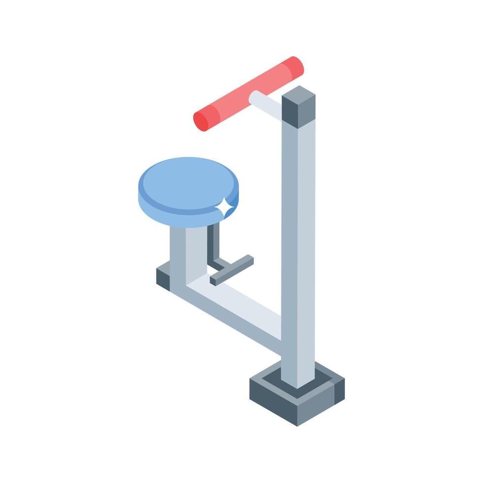 Grab this isometric icon of portable gym twister vector