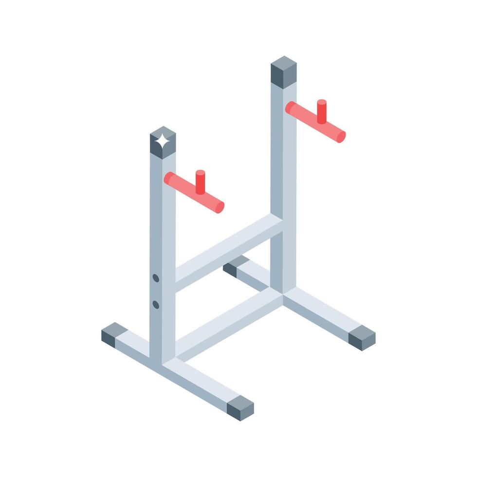 Check out this isometric icon of stable fitness frame vector