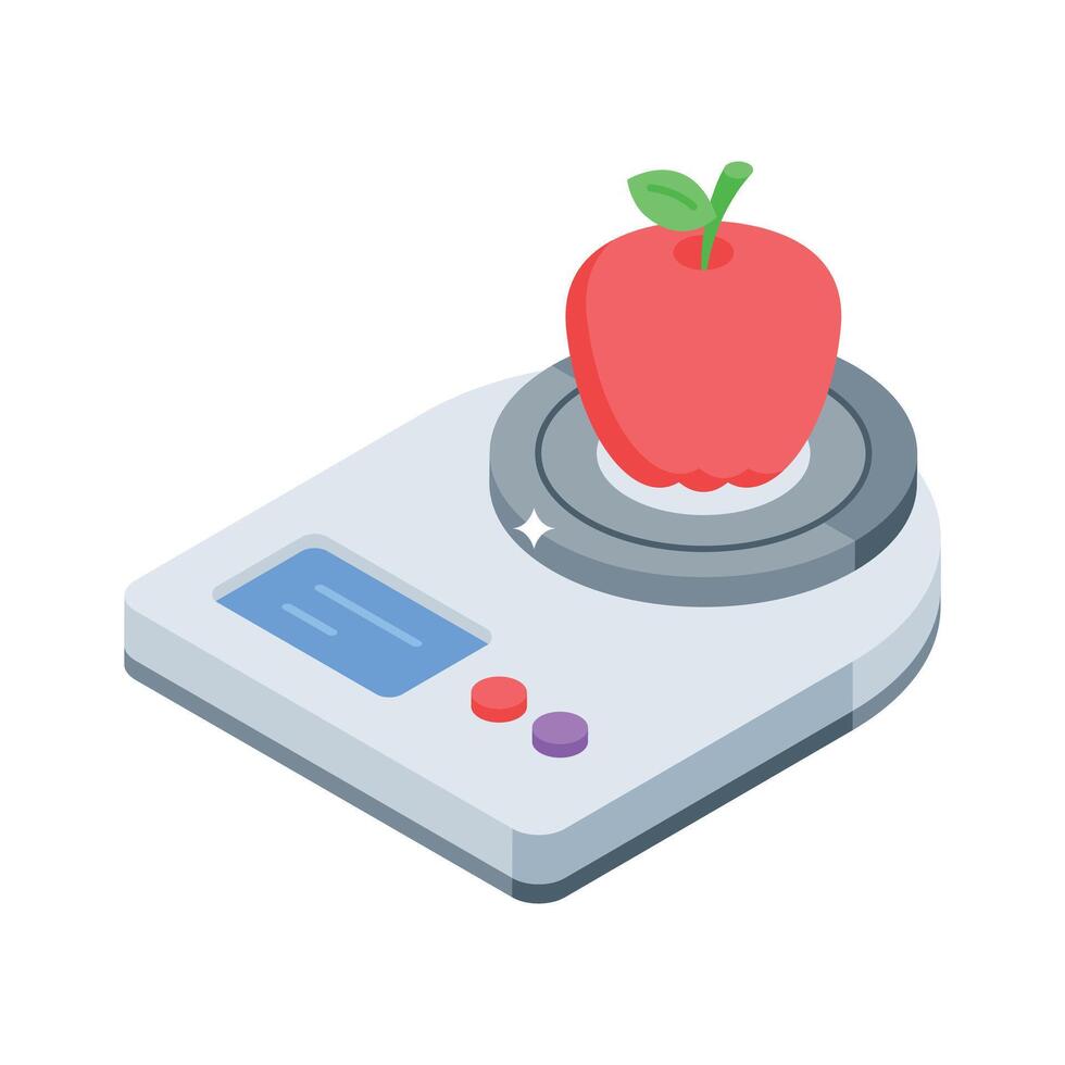Grab this isometric style icon of weight loss vector