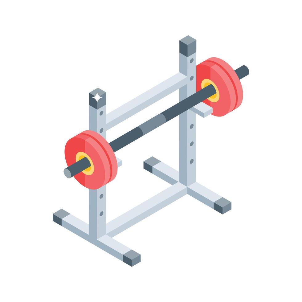 Well crafted isometric icon of stable weight stand vector