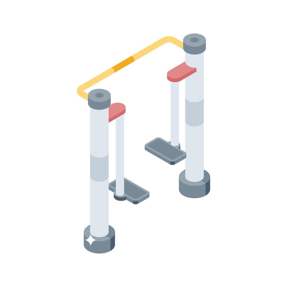 Grab this isometric icon of swing workout station vector