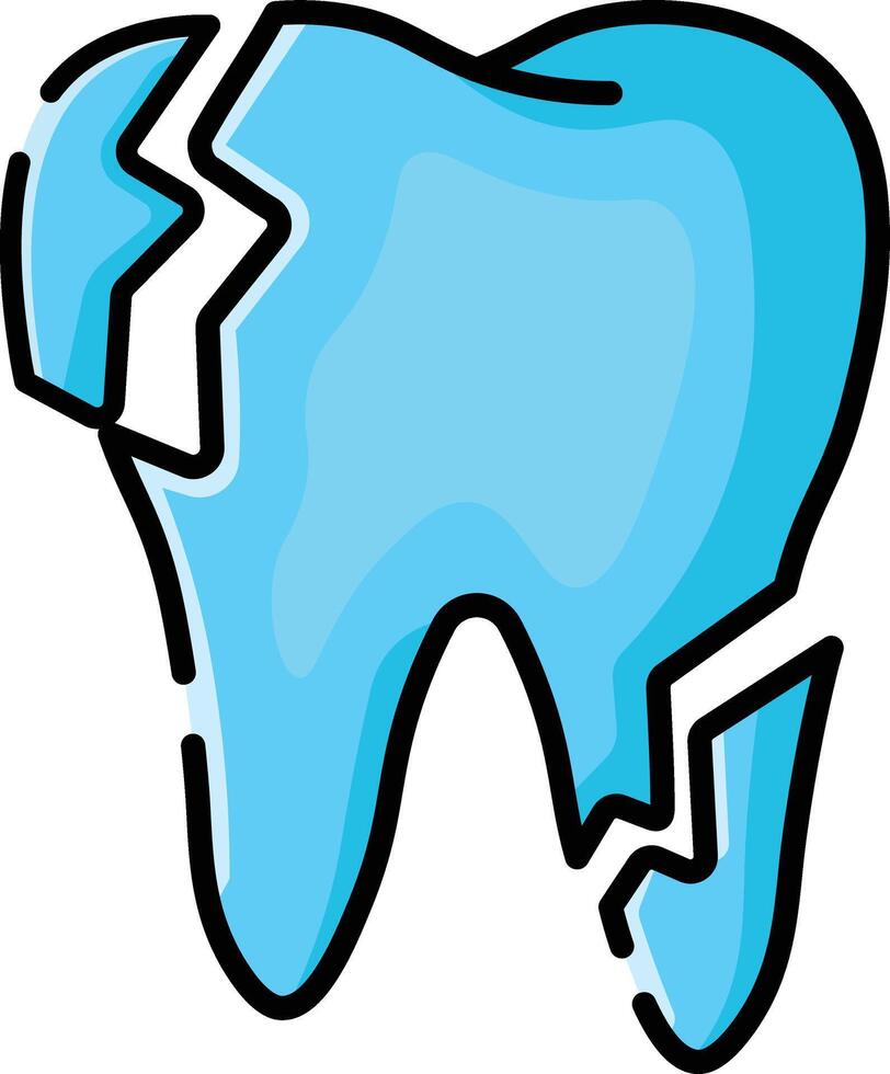 Made in the UK Hygiene is crucial even for a cracked blue tooth icon. vector