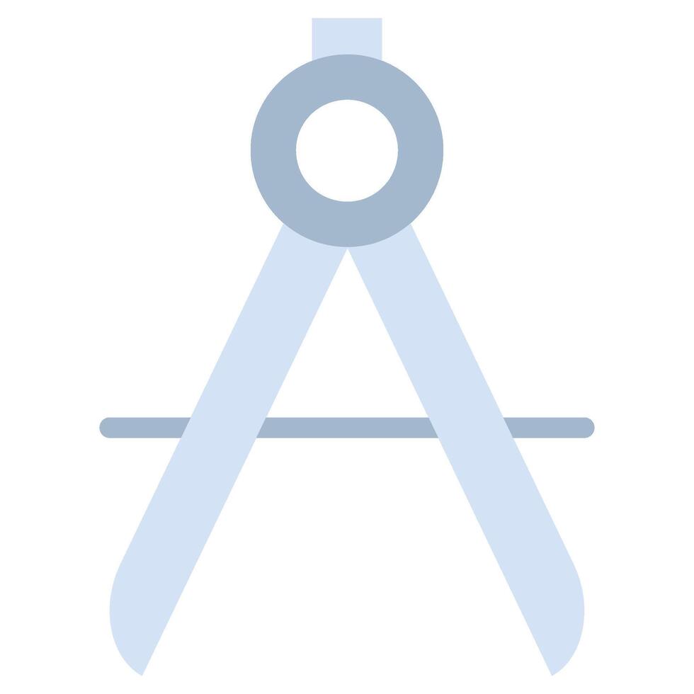 Compass Divider Icon, Flat Design Icon Symbol, Education School Icon. vector