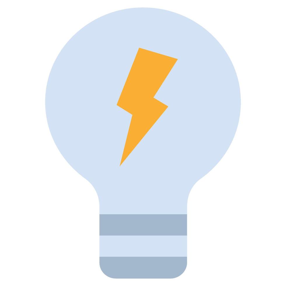 Light Bulb Icon, Flat Design Icon Symbol, Education School Icon. vector