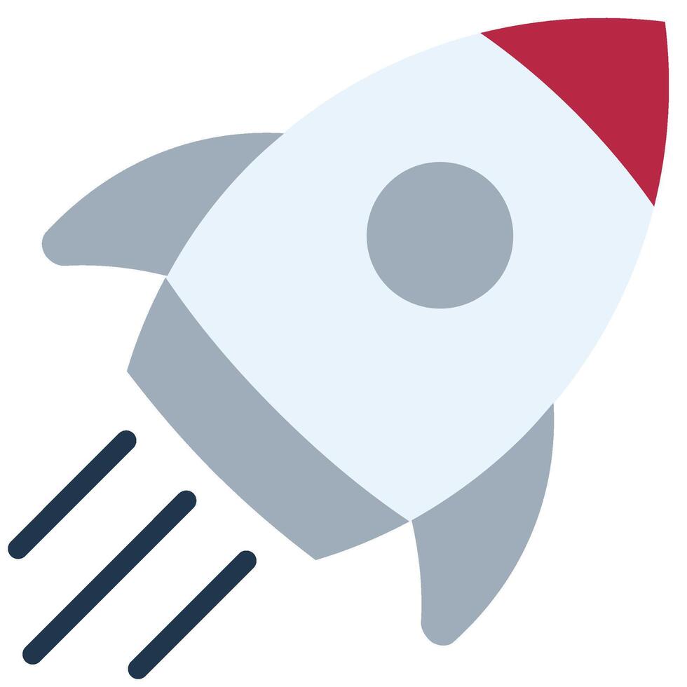 Rocket Icon, Flat Design Icon Symbol, Education School Icon. vector