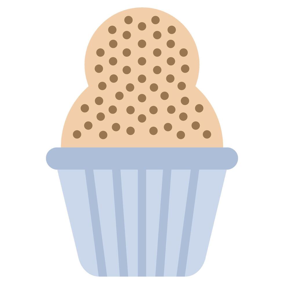 Cake Flat Design Icon, Black And White Flat Design Icon Symbol vector