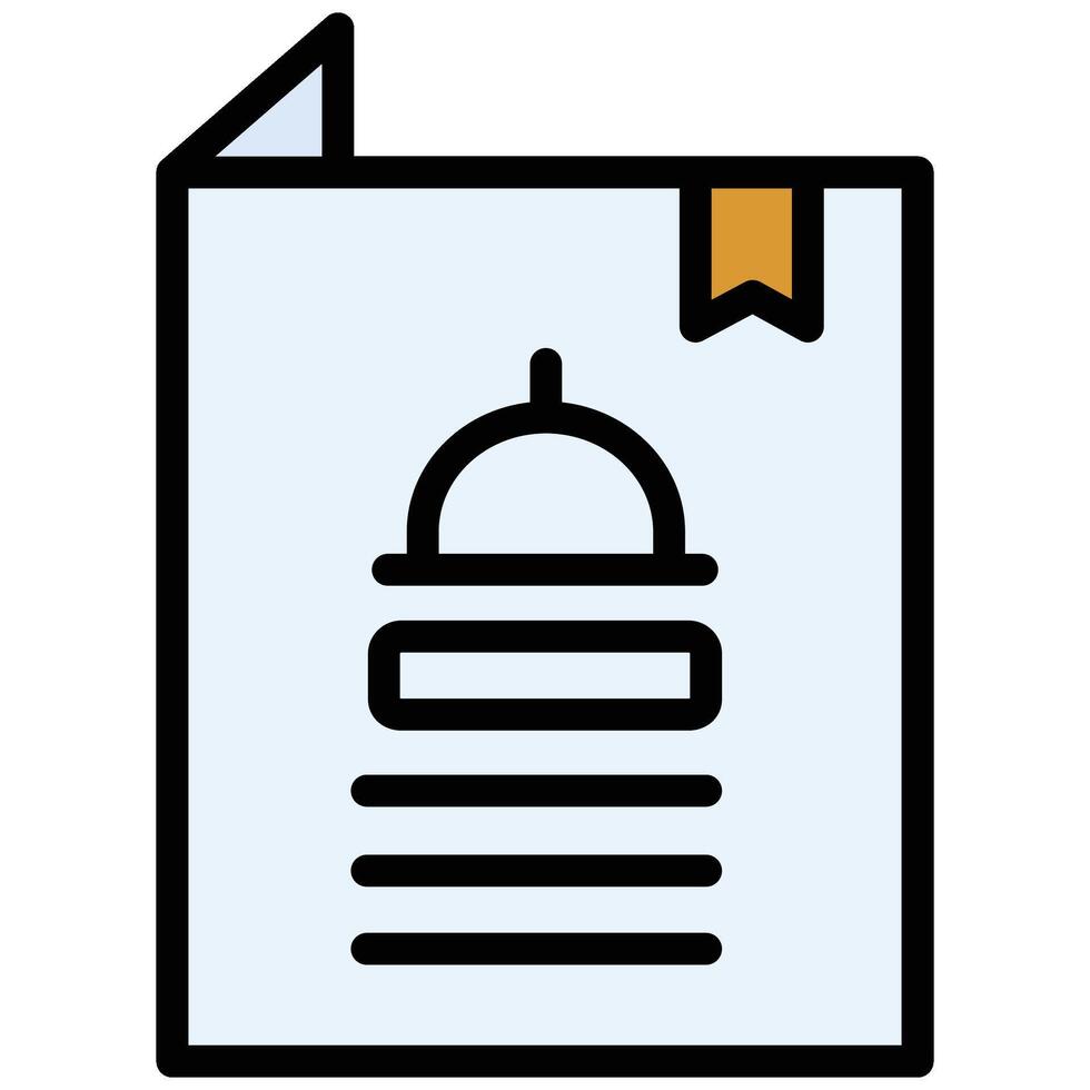 Menu icon, Flat Design Style Icon, Hotel Icon vector