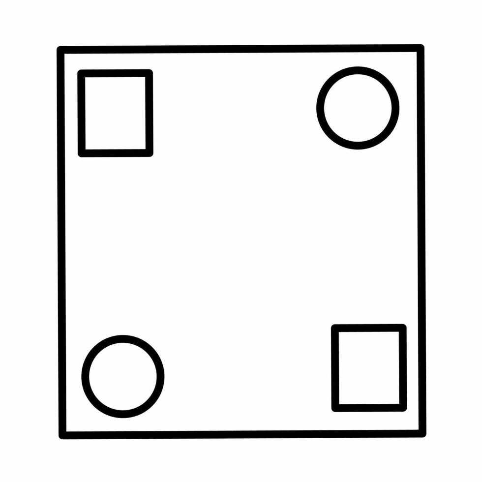 Modern Doodle Square Outline vector