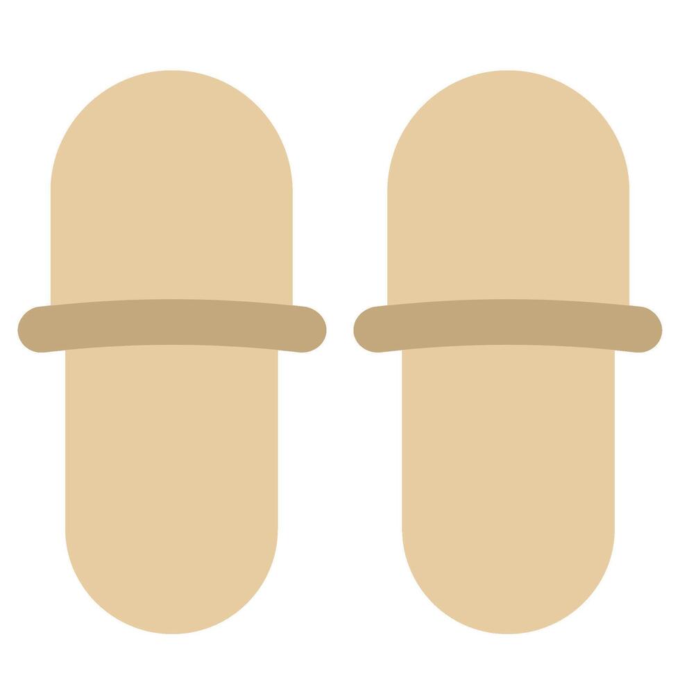 Slippers Flat icon, Flat Design Style Icon, Hotel Icon vector