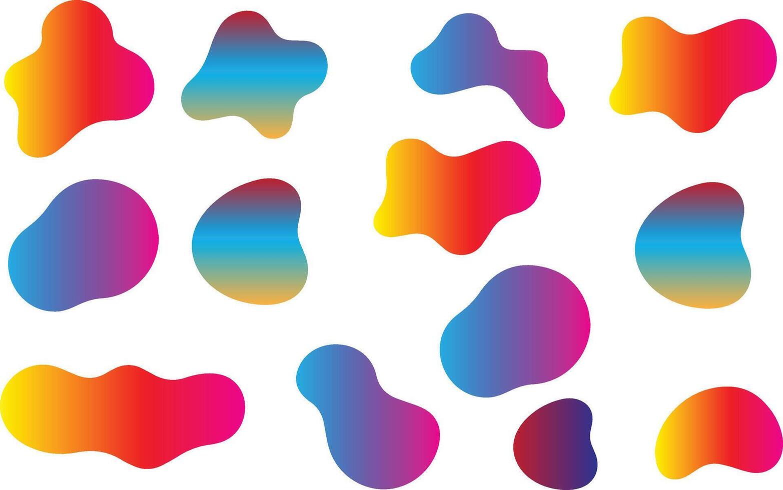 a set of colorful shapes on a white background vector