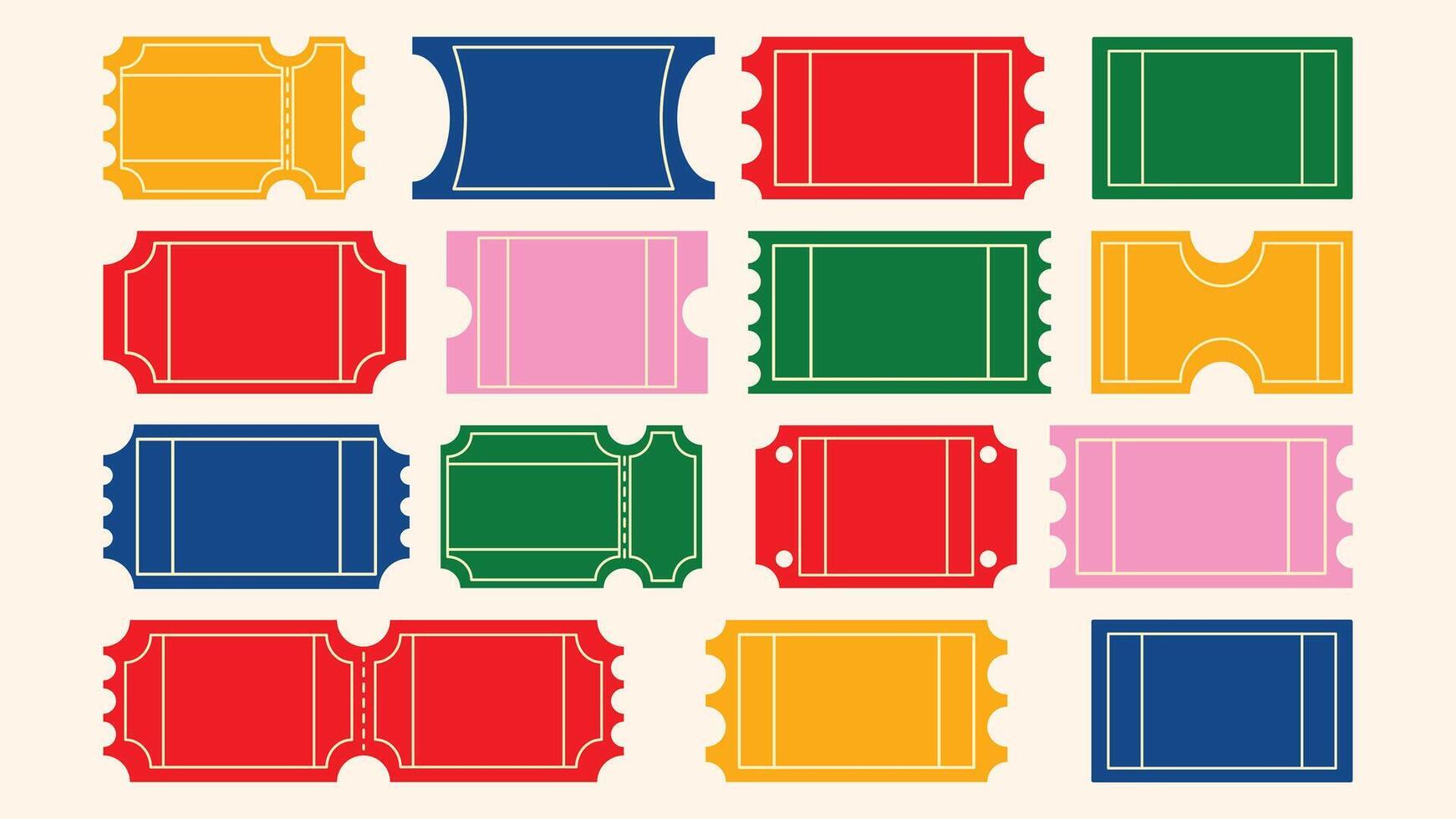 Coupons and tickets templates. vector