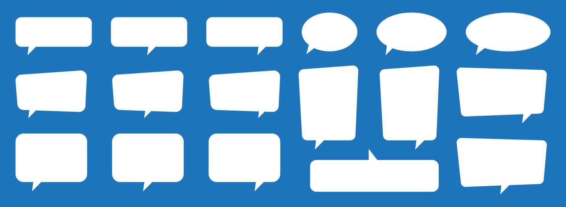 Set of speech bubbles. Blank empty white speech bubbles. Cartoon word balloon. vector