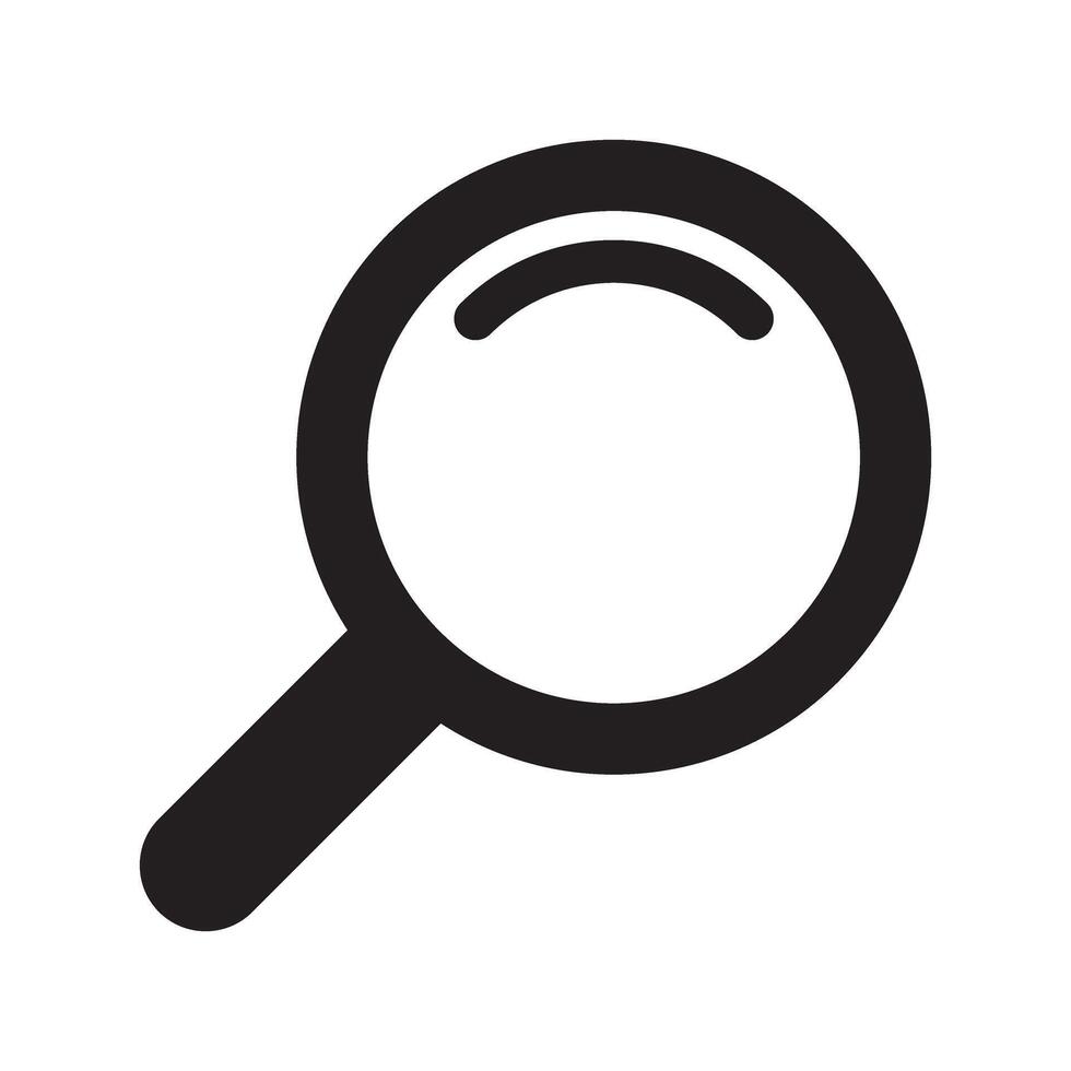 Magnifying glass icon, magnifier icon. Loupe simple icon. vector