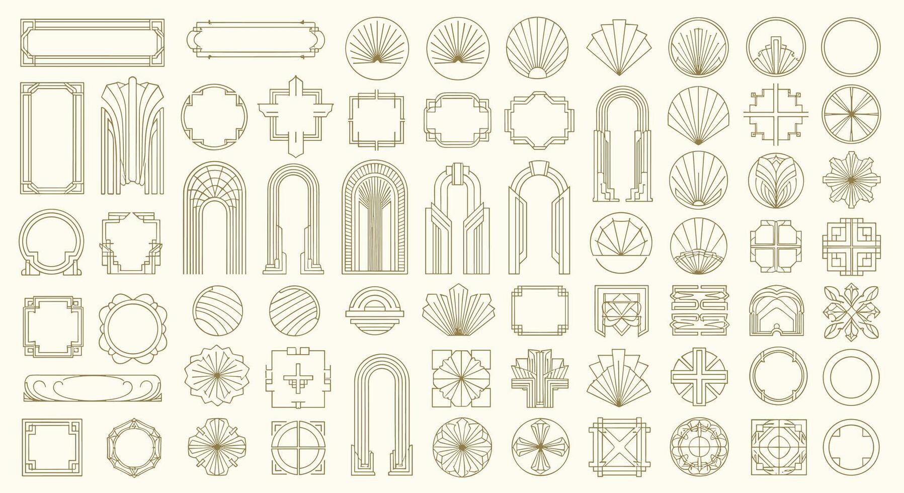 Elegant and Simple Line Art Designs for Ornamental Borders and Decorative Frames Collection vector