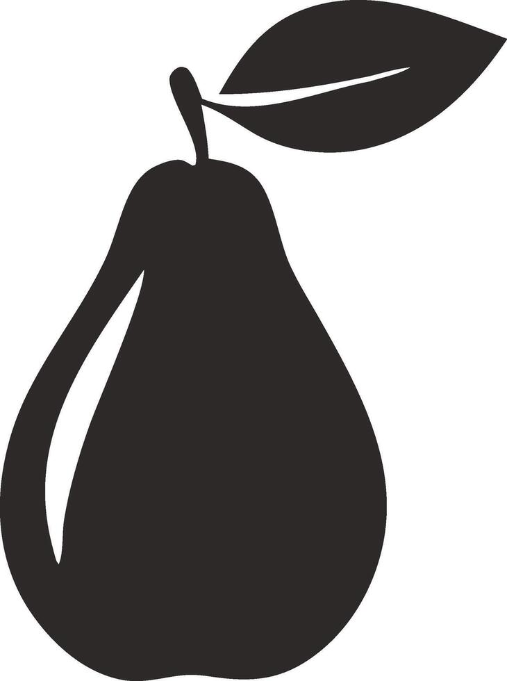 A black and white pear icon on a white background vector