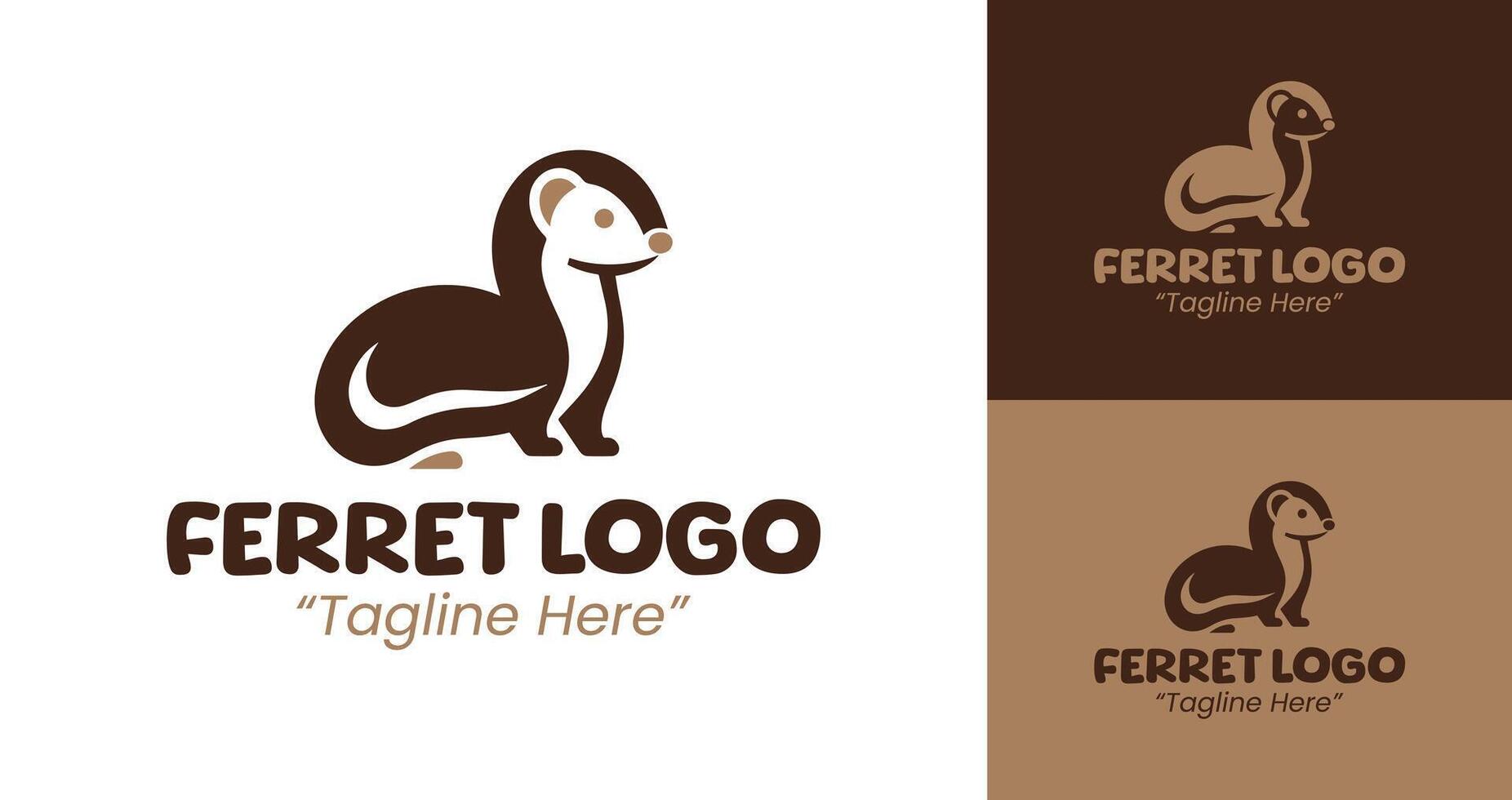 Minimalist Ferret Logo for Modern Branding and Business Identity Design vector