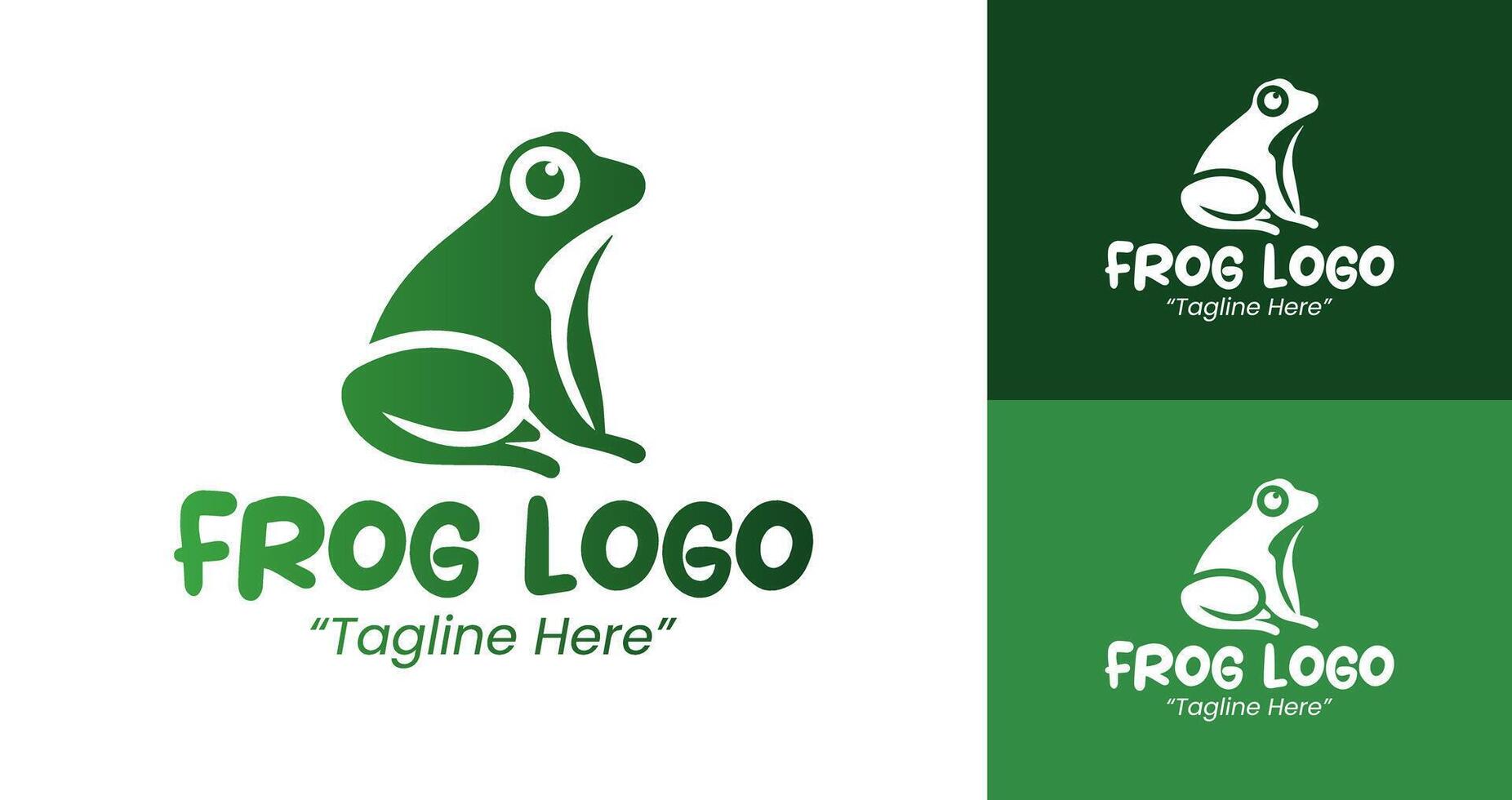 Minimalist Frog Logo for Clean Business Branding and Identity Design vector