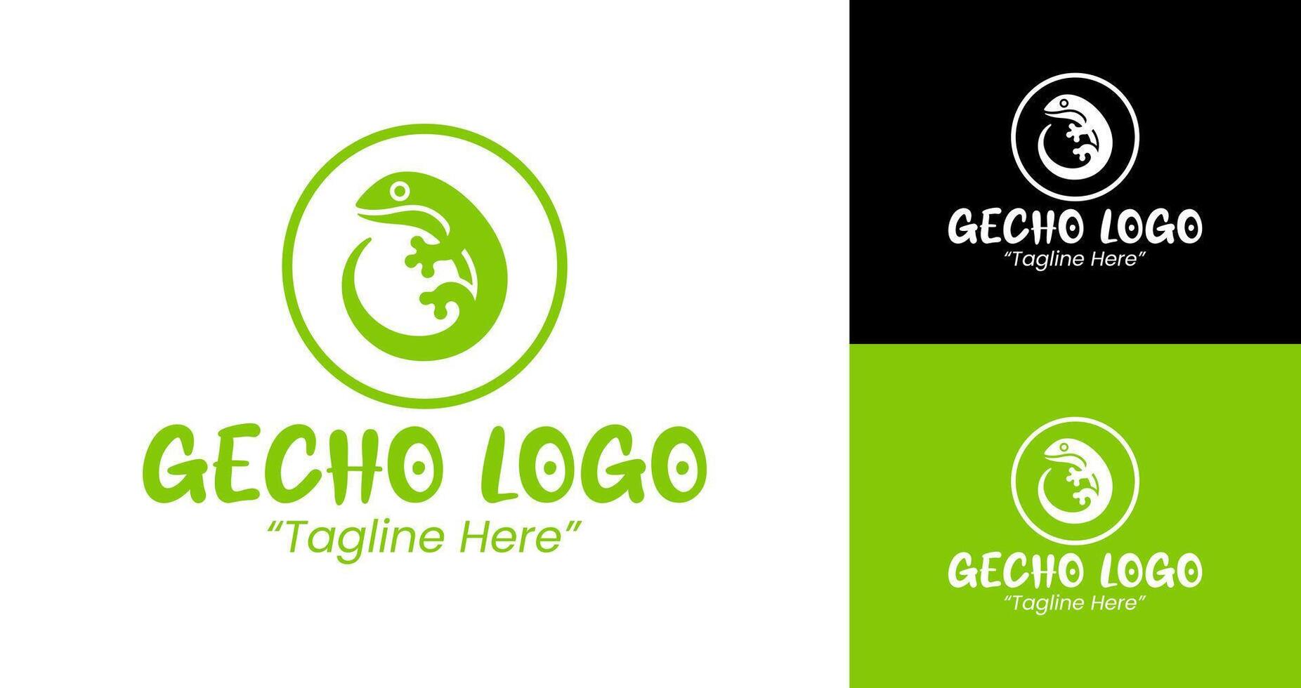 Green Gecko Logo Design for Eco-Friendly Brands vector