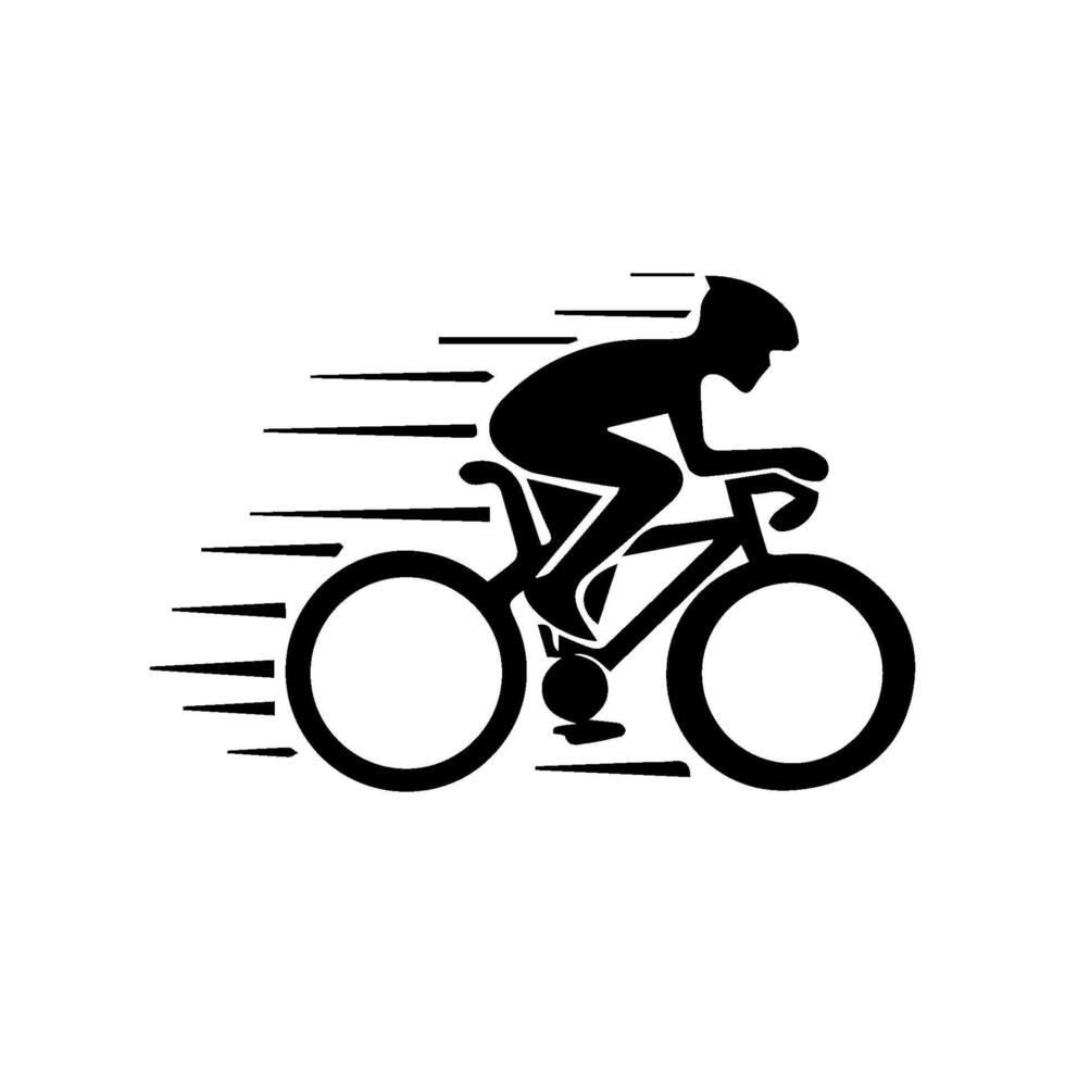 Simple design bicycle racing icon vector