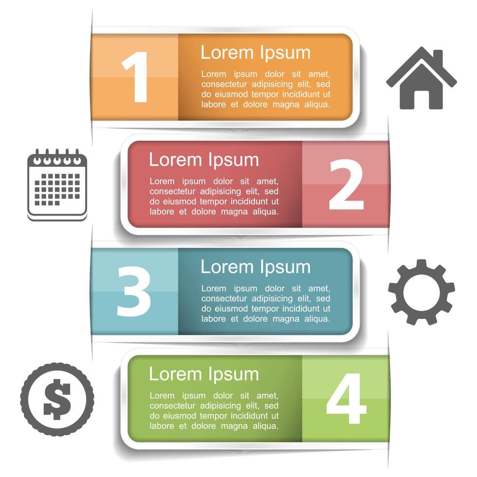 Infographics elements with numbers, icons and place for your text vector