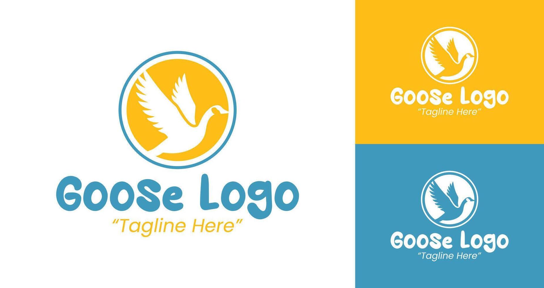 Colorful Goose Logo for Brand Identity with Elegant and Bold Appeal vector