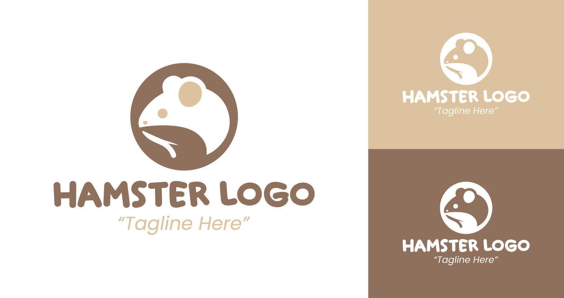 Creative and Minimalist Hamster Logo Design for Branding vector