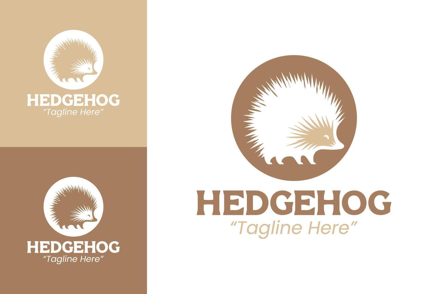 Customizable Hedgehog Logo for Business Branding and Identity vector