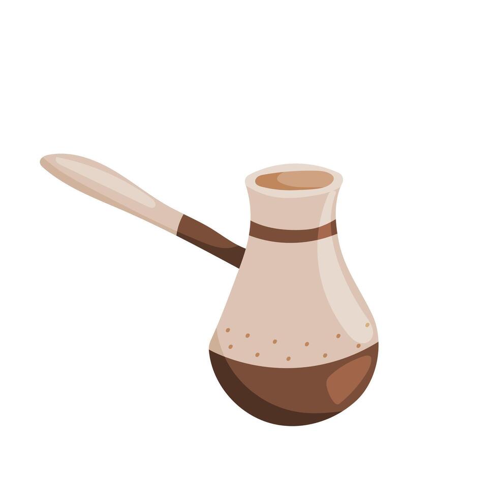 illustration of cezve coffee pot vector