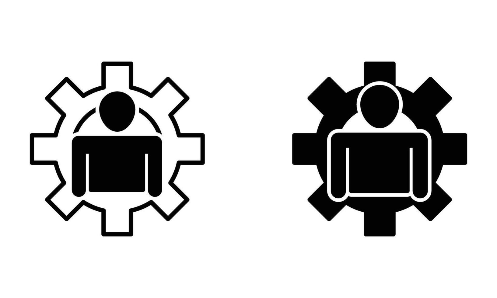 illustration of engineer and industrial professional icon vector