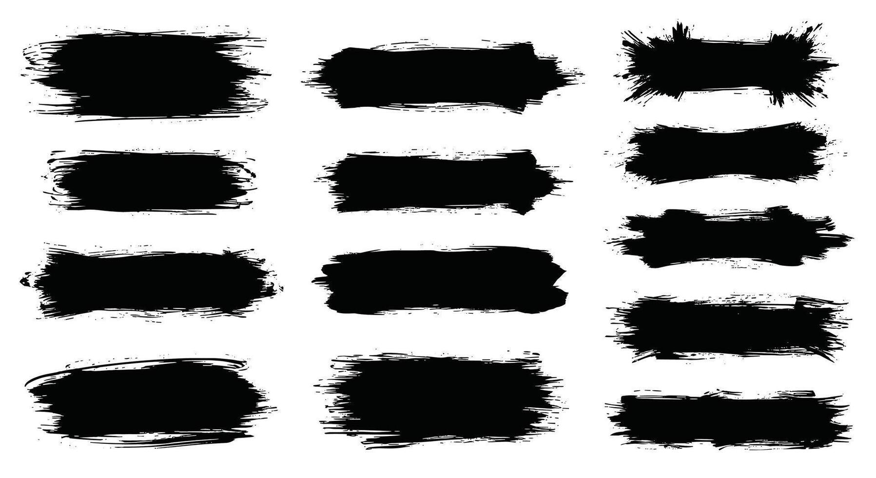 A Variety of Grunge Brush Strokes for Backgrounds and Graphic Design Projects Use vector