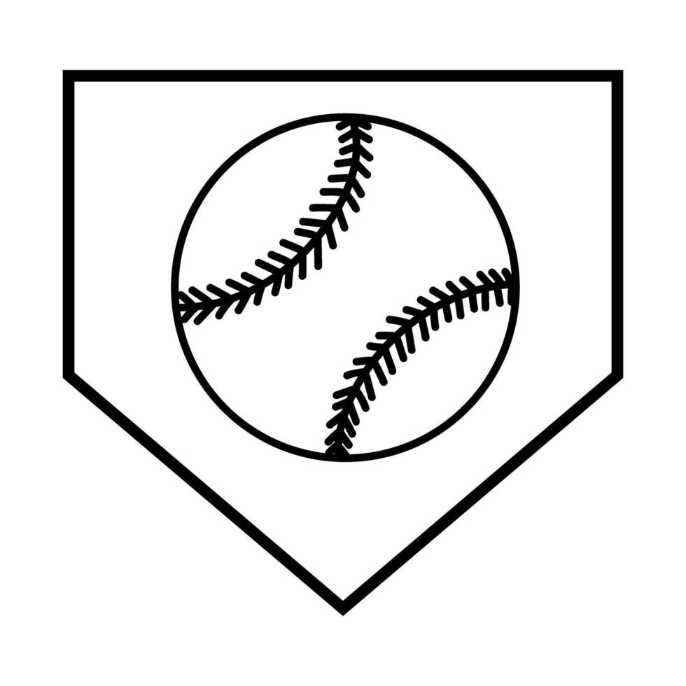 baseball ball sport isolated icon illustration design black and white vector