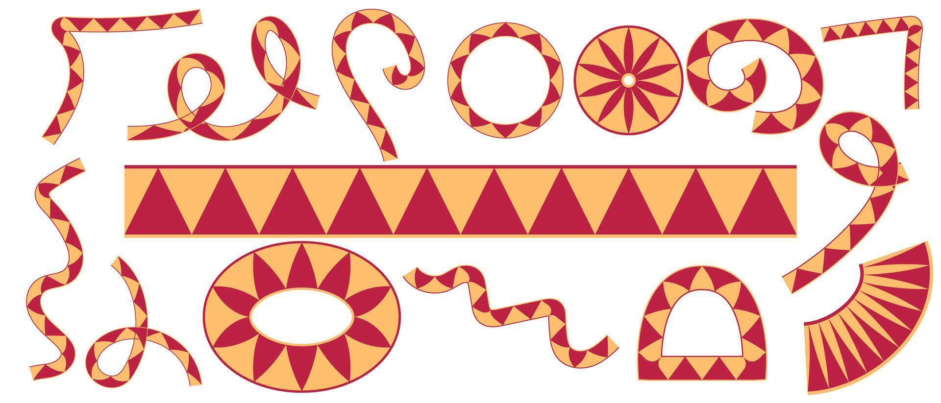 Seamless border with object brush vector