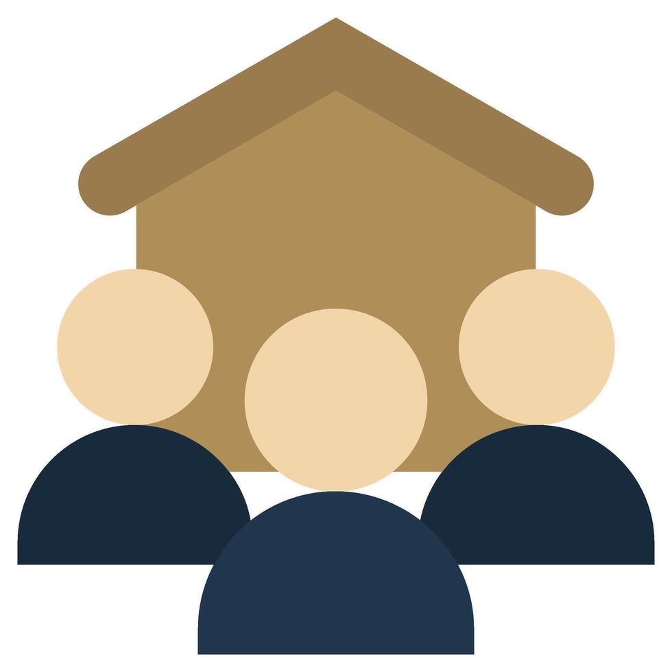 Real Estate Agent Icon, Flat Design Style Icon Symbol vector