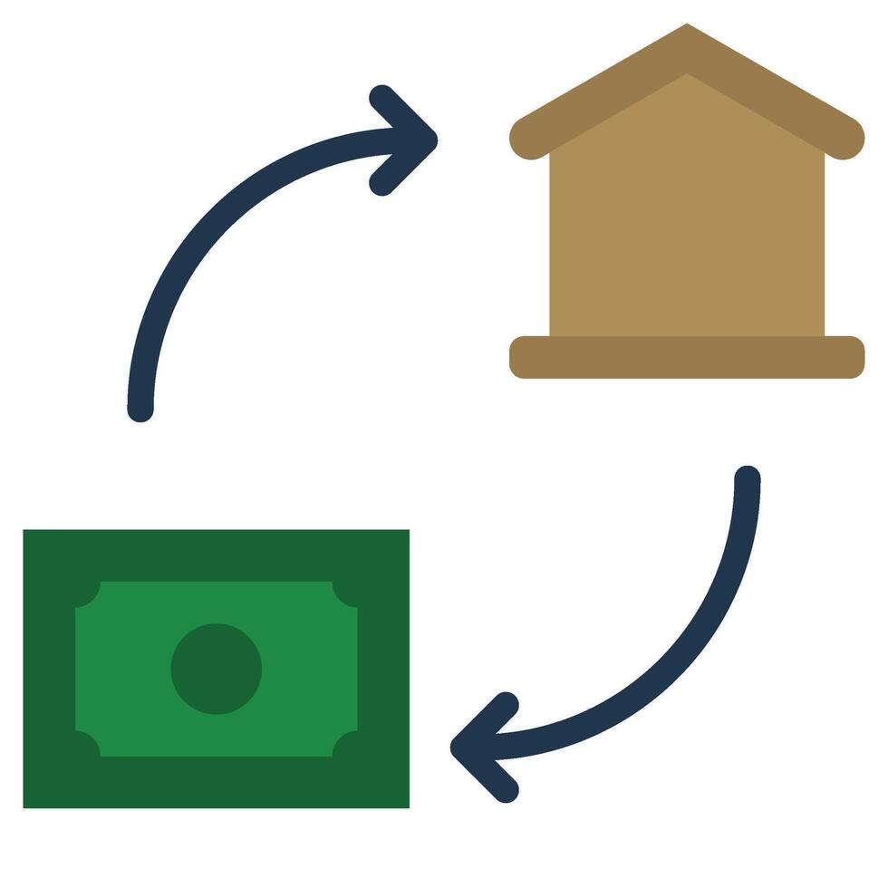 Buy House Icon, Flat Design Style Icon Symbol vector