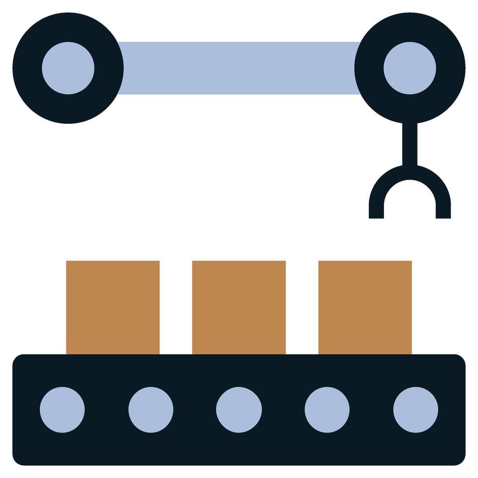 Conveyor Flat Icon, Flat Design Style Icon Symbol vector