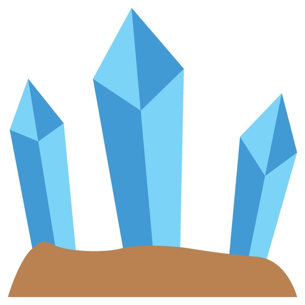 Mining Gems Flat Icon, Mining Icon Concept in Flat design style illustration vector