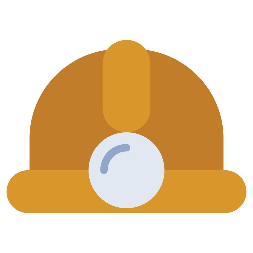 Mining Helmet Flat Icon, Mining Icon Concept in Flat design style illustration vector
