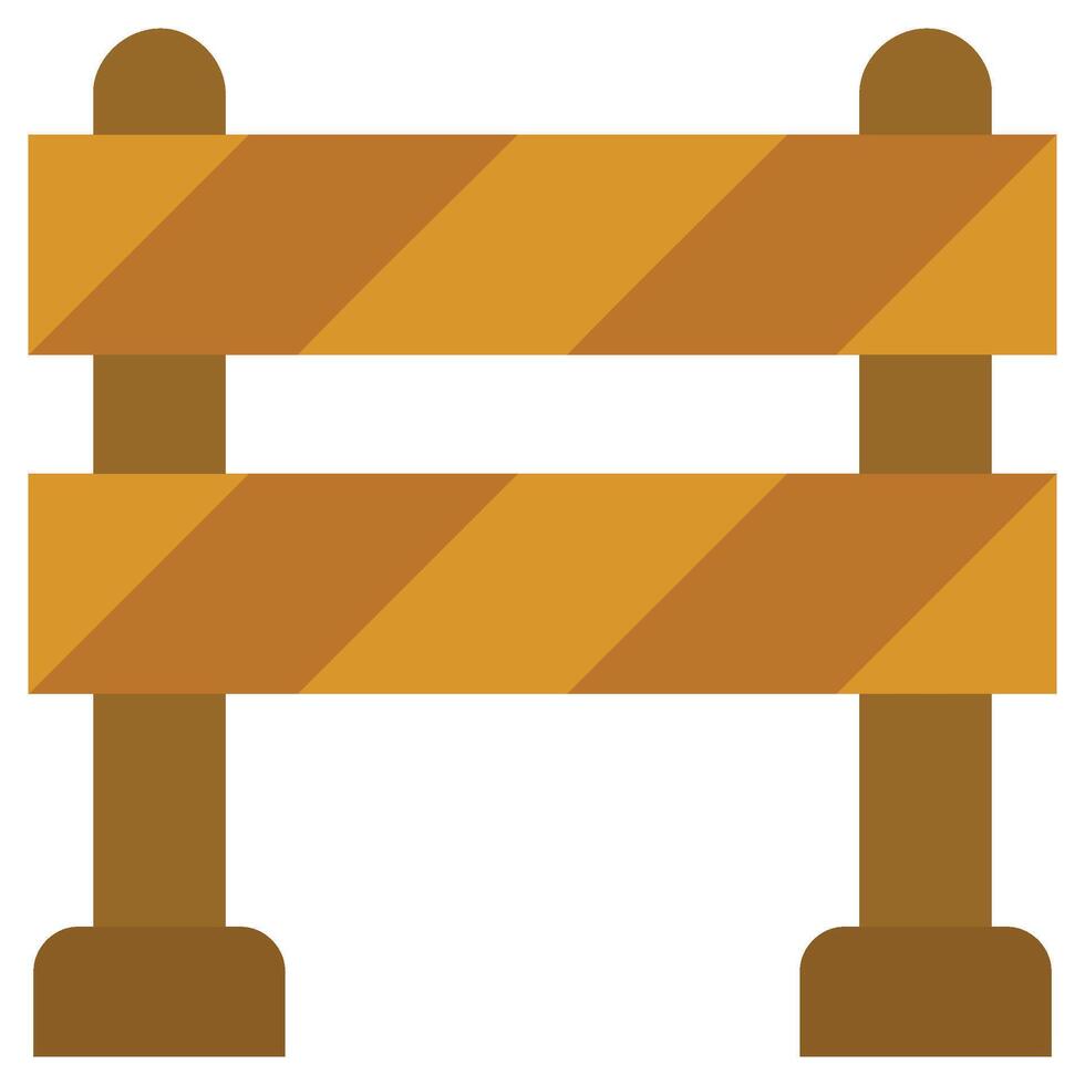 Barrier Flat Icon, Mining Icon Concept in Flat design style illustration vector