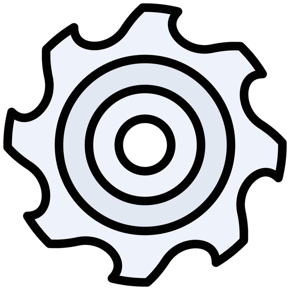 Saw Blade Outline Flat Icon, Outline Flat Design Style Icon Symbol vector