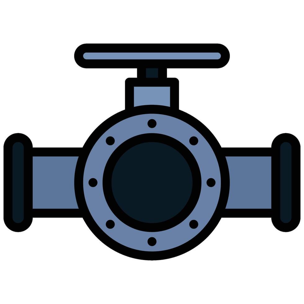 Pipe Outline Flat Icon, Outline Flat Design Style Icon Symbol vector