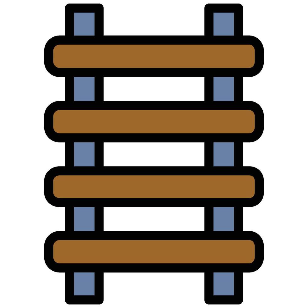 Rail Outline Flat Icon, Mining Icon Concept in Outline Flat design style illustration vector