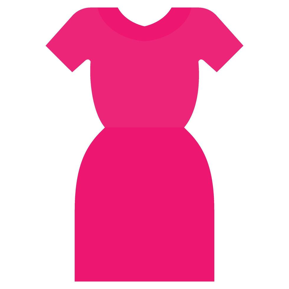Lady Dress Flat Design Icon, Flat Design Style Icon Illustration vector