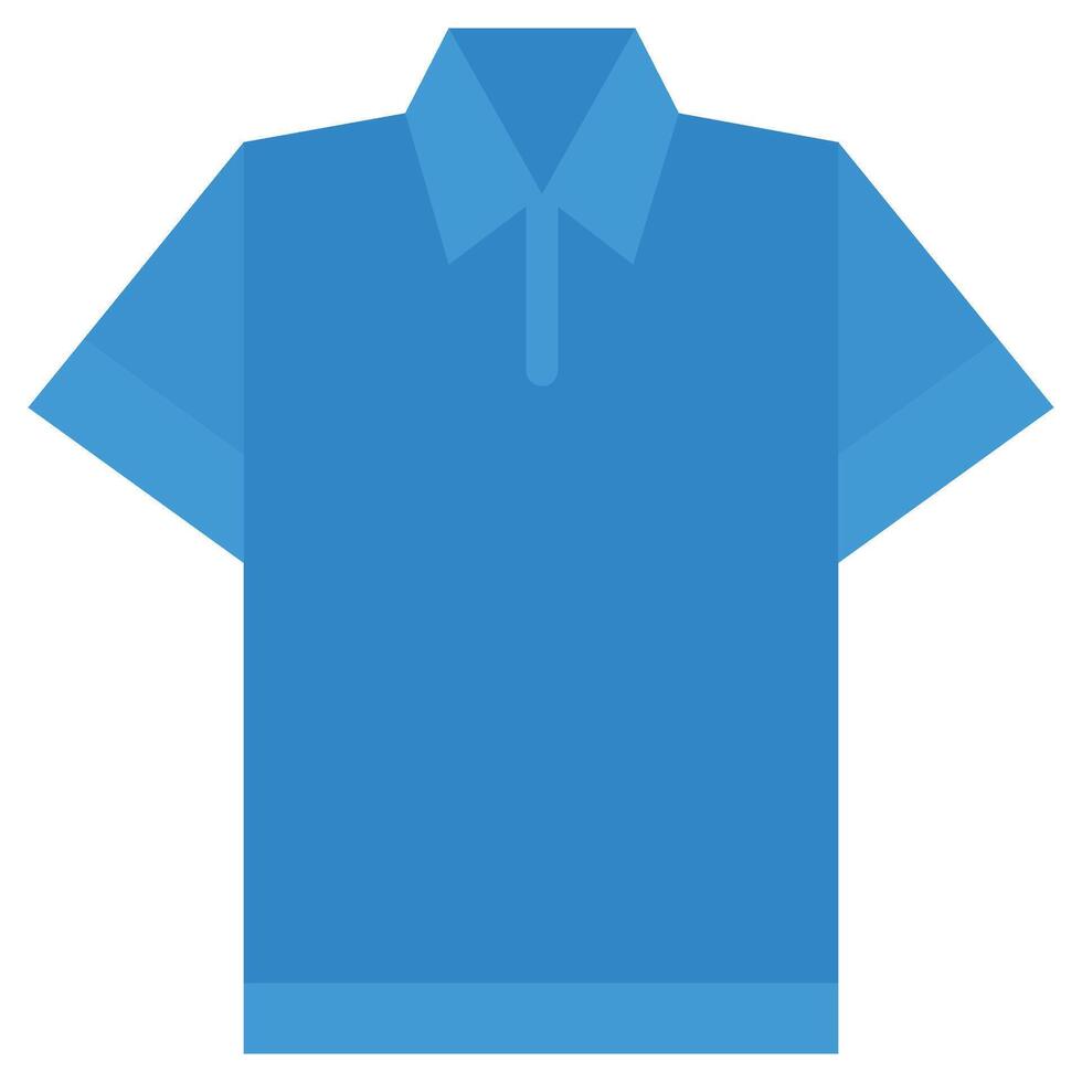 Polo Shirt Flat Icon, Flat Design Style Icon Illustration vector