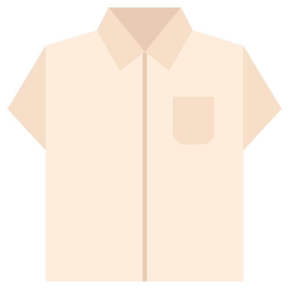 Short Shirt Flat Icon, Flat Design Style Icon Illustration vector