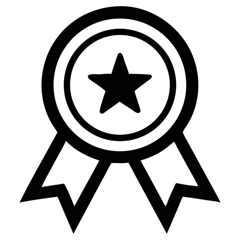 Best quality award badge icon graphic design achievement symbol emblem guarantee certificate seal silhouette vector