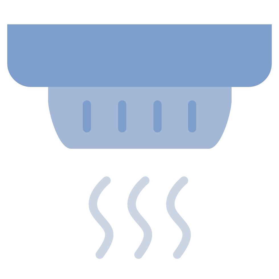 Smoke Detector Flat Design Icon, Safety at Workplace Flat Design Icon. vector