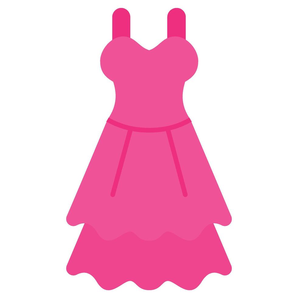 Dress Flat Design Icon, Fashion Shopping Store Element Flat Icon vector