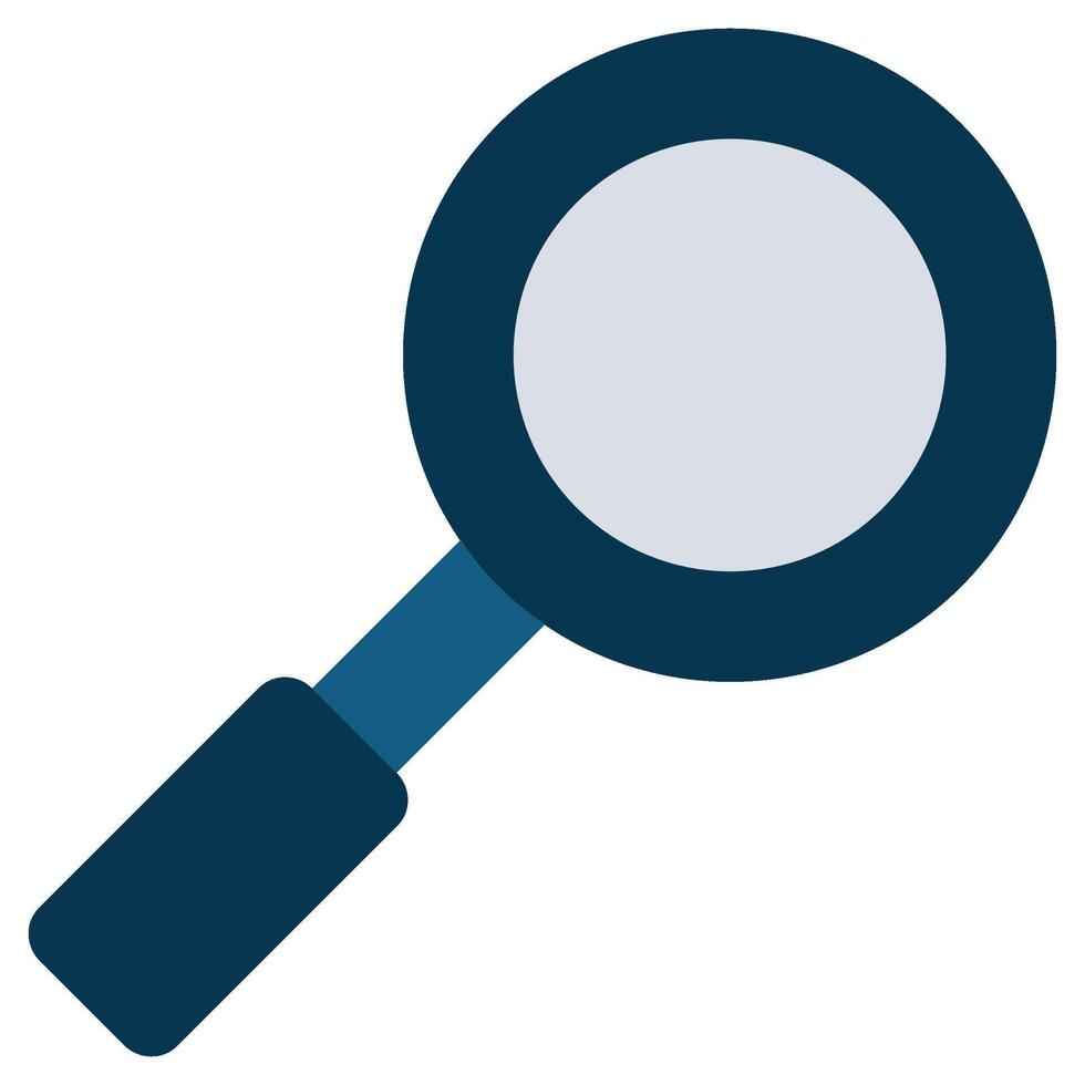 Magnifier Flat Icon, Science And Laboratory Concept Flat Design Style vector