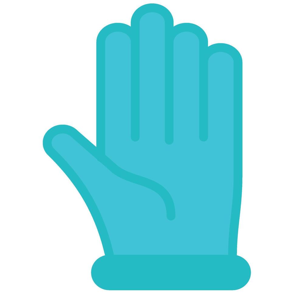 Glove Flat Icon, Science And Laboratory Concept Flat Design Style vector